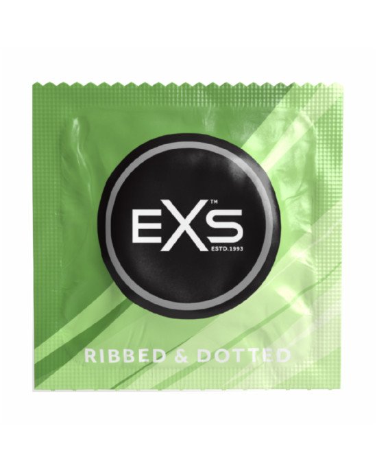 Презервативи - EXS Ribbed And Dotted, 12 шт. Презервативи - EXS Ribbed And Dotted, 12 шт.