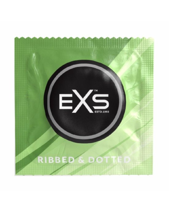 Презервативи - EXS Ribbed And Dotted, 48 шт. Презервативи - EXS Ribbed And Dotted, 48 шт.