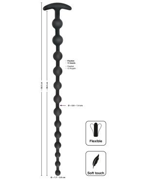 Black Velvets Anal Beads Silic Black Velvets Anal Beads Silic