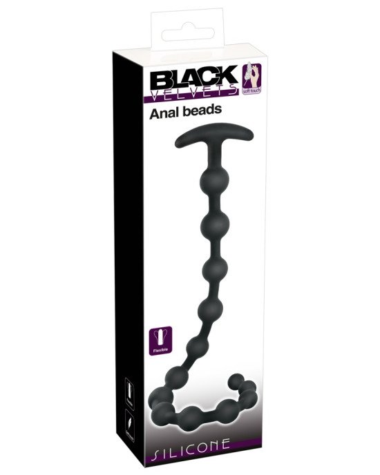 Black Velvets Anal Beads Silic Black Velvets Anal Beads Silic