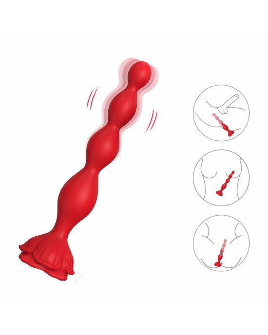 Анальний стимулятор - Rosestick Red, 9 Vibration Functions