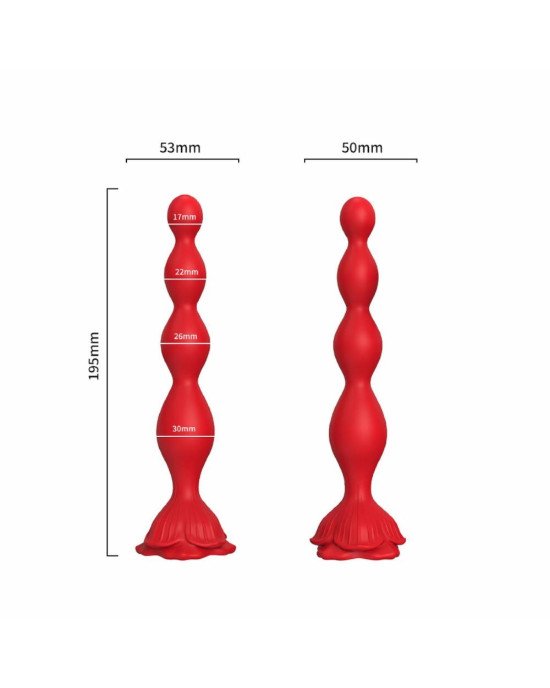 Анальний стимулятор - Rosestick Red, 9 Vibration Functions