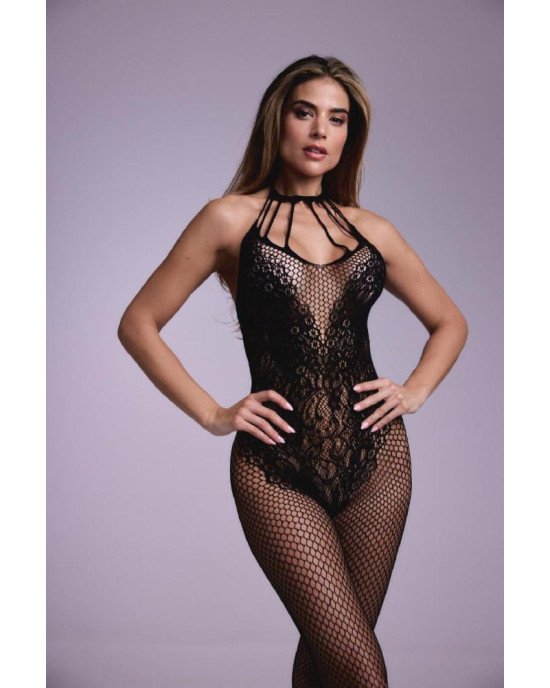 Бодістокінг - Christine Crotchless Bodystocking With Flowerlace Amara Black Бодістокінг - Christine Crotchless Bodystocking With Flowerlace Amara Black