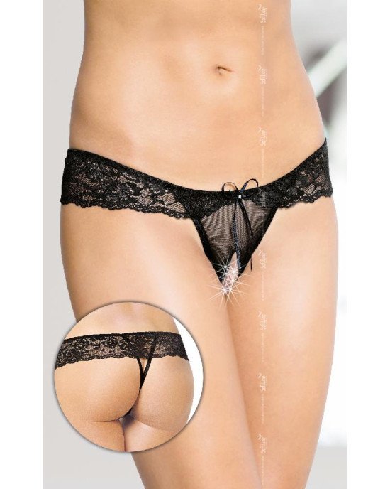 Жіночі стрінги - G-String 2443, black S/M Жіночі стрінги - G-String 2443, black S/M
