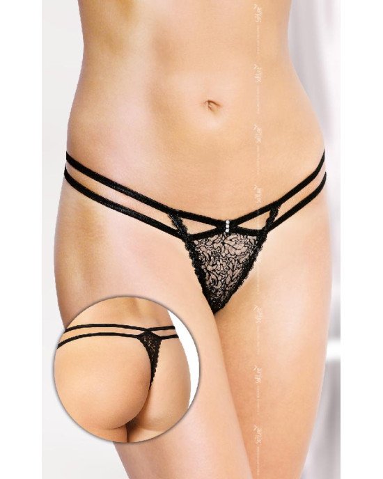 Жіночі стрінги - G-String 2450, black S/M Жіночі стрінги - G-String 2450, black S/M