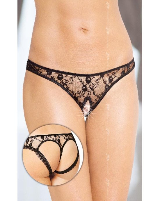 Жіночі стрінги - Thongs 2457, black M/L Жіночі стрінги - Thongs 2457, black M/L