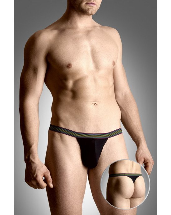 Чоловічі стрінги - Mens Thongs 4496, black M/L Чоловічі стрінги - Mens Thongs 4496, black M/L