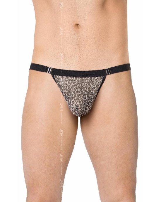 Чоловічі стрінги - Mens Thong 4528, grey panther, One Size Чоловічі стрінги - Mens Thong 4528, grey panther, One Size