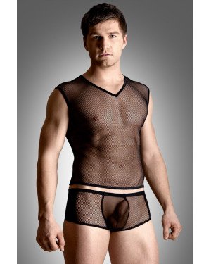 Комплект білизни - Net Set, Shirt And Thong, black XL