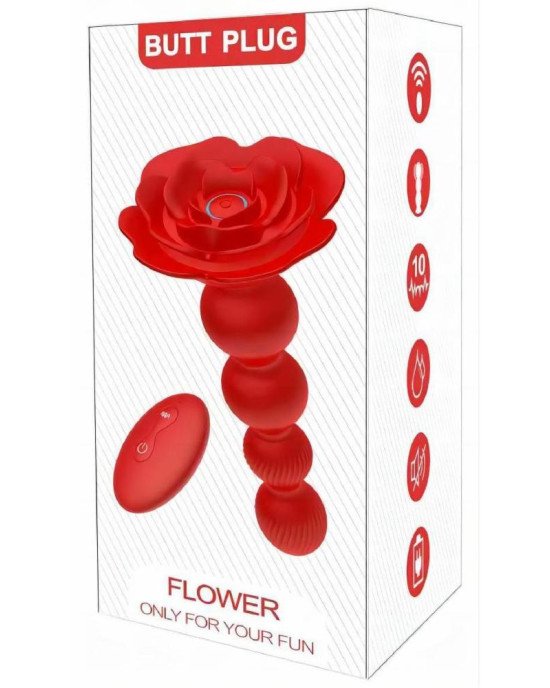 Анальний стимулятор - Rose Rotating Anal Beads Анальний стимулятор - Rose Rotating Anal Beads