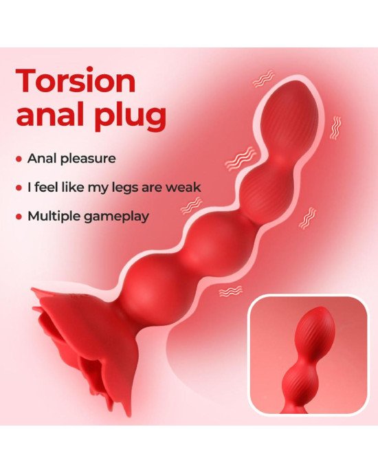 Анальний стимулятор - Rose Rotating Anal Beads Анальний стимулятор - Rose Rotating Anal Beads