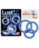 Набір ерекційних кілець - Lust 3 Blue Набір ерекційних кілець - Lust 3 Blue