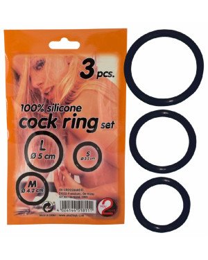 Ерекційні кільця - Silicone Cock Ring Set, 3 шт.