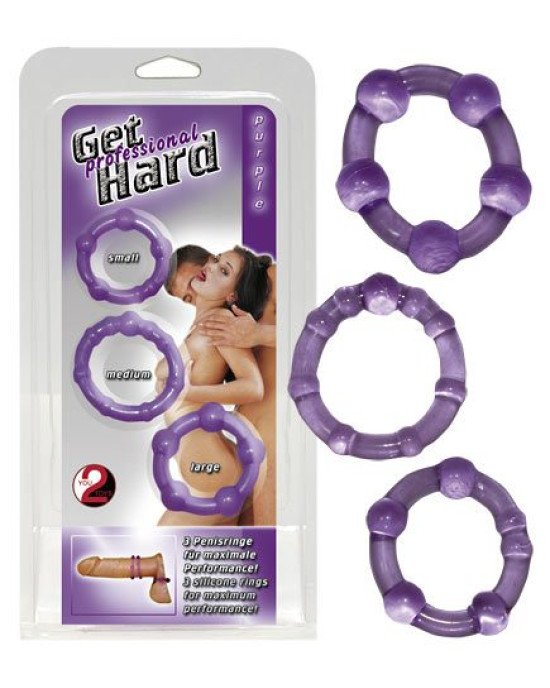 Набір ерекційних кілець - Get Hard Purple Набір ерекційних кілець - Get Hard Purple
