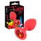 Анальна пробка - Colorful Joy Jewel Red Plug Small