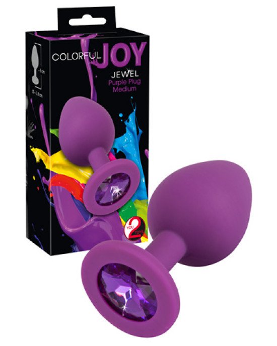 Анальна пробка - Colorful Joy Jewel Purple Plug Medium Анальна пробка - Colorful Joy Jewel Purple Plug Medium