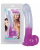 Фалоімітатор з мошонкою - Ready Mate Clear/Lila