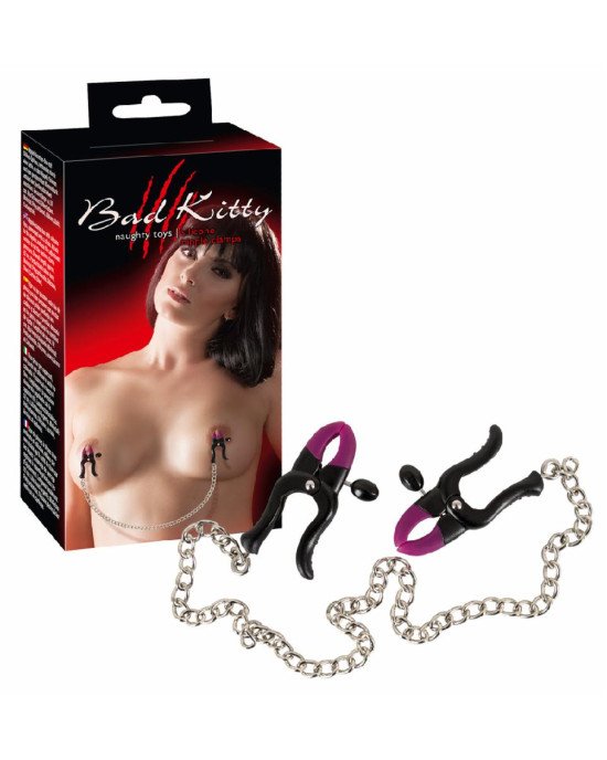 Затискачі для сосків - Bad Kitty Silicone Nipple Clamps Затискачі для сосків - Bad Kitty Silicone Nipple Clamps