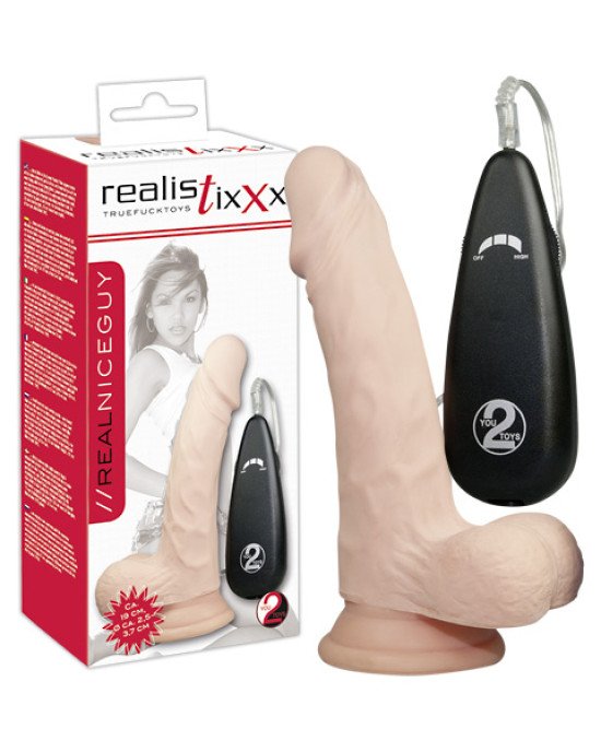 Реалістичний вібратор - RealFlesh Vibrating Dong 7inch Реалістичний вібратор - RealFlesh Vibrating Dong 7inch