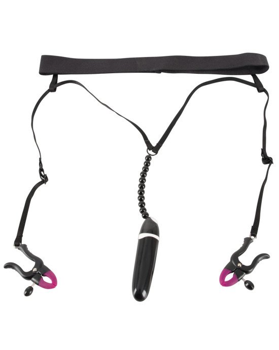 Затискачі для клітора - Bad Kitty Spreader String with Затискачі для клітора - Bad Kitty Spreader String with