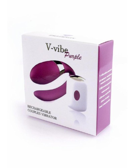Вібратор для пар - V-Vibe Purple, USB, 7 Function, Remote Control