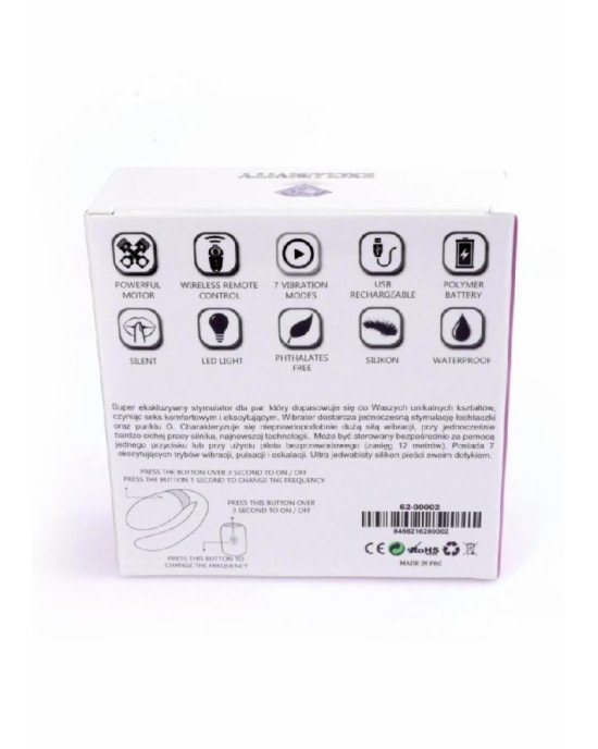 Вібратор для пар - V-Vibe Purple, USB, 7 Function, Remote Control
