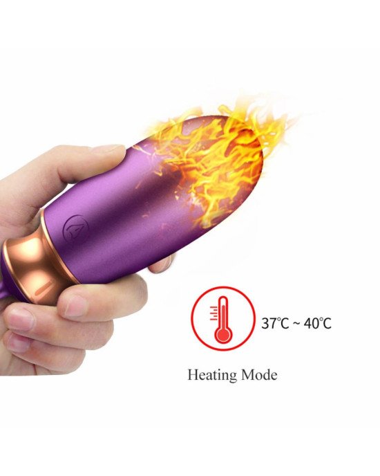 Віброяйце - Vibrating Silicone Love Egg Purple, USB, 10 Function, Heating, Voice Control Віброяйце - Vibrating Silicone Love Egg Purple, USB, 10 Function, Heating, Voice Control