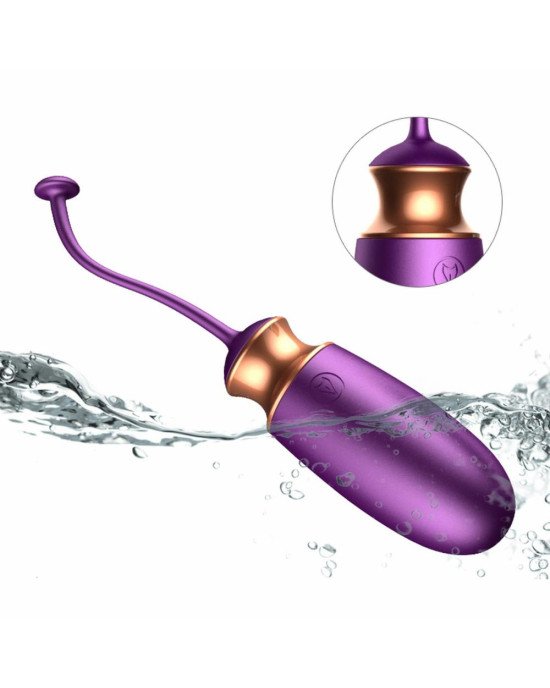 Віброяйце - Vibrating Silicone Love Egg Purple, USB, 10 Function, Heating, Voice Control Віброяйце - Vibrating Silicone Love Egg Purple, USB, 10 Function, Heating, Voice Control