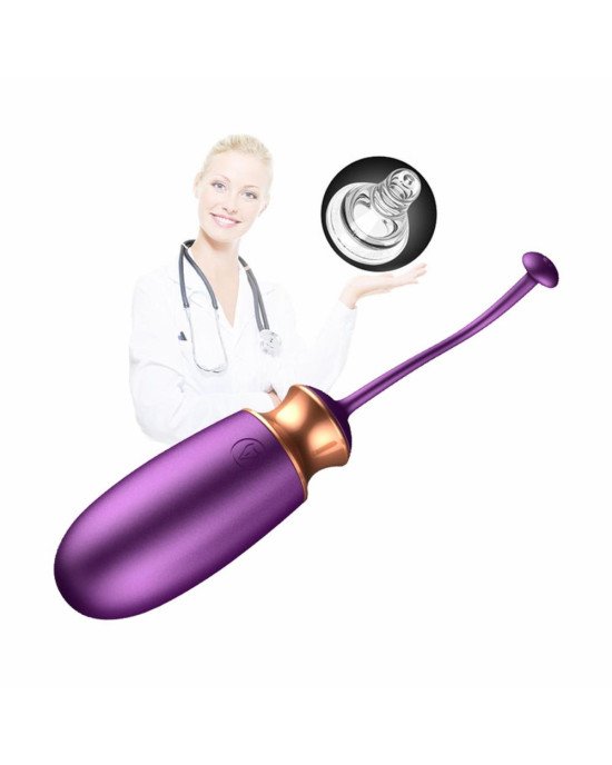 Віброяйце - Vibrating Silicone Love Egg Purple, USB, 10 Function, Heating, Voice Control Віброяйце - Vibrating Silicone Love Egg Purple, USB, 10 Function, Heating, Voice Control
