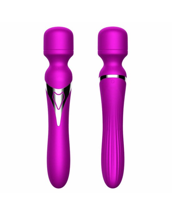 Вібромасажер - Silicone Dual Massager, USB, 7+7 Function, Purple Вібромасажер - Silicone Dual Massager, USB, 7+7 Function, Purple