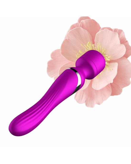 Вібромасажер - Silicone Dual Massager, USB, 7+7 Function, Purple Вібромасажер - Silicone Dual Massager, USB, 7+7 Function, Purple