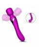 Вібромасажер - Silicone Dual Massager, USB, 7+7 Function, Purple Вібромасажер - Silicone Dual Massager, USB, 7+7 Function, Purple