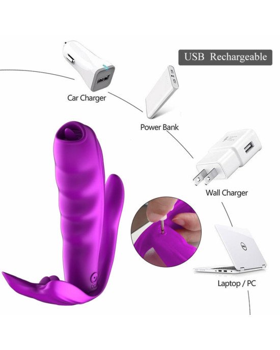 Стимулятор - Silicone Panty Vibrator USB, 7 Function, Heating Стимулятор - Silicone Panty Vibrator USB, 7 Function, Heating
