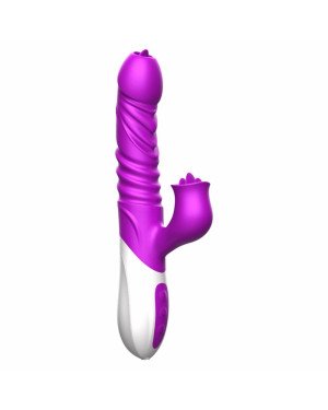 Вібратор - Silicone Vibrator, USB, 10 Function &Thrusting Function, Heating