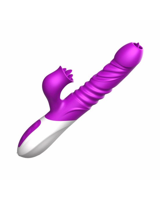 Вібратор - Silicone Vibrator, USB, 10 Function &Thrusting Function, Heating