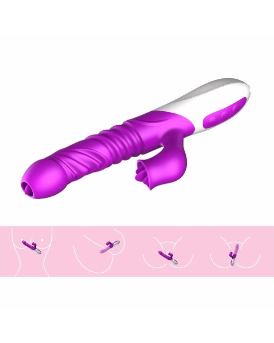 Вібратор - Silicone Vibrator, USB, 10 Function &Thrusting Function, Heating
