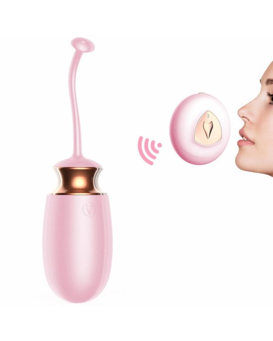 Віброяйце - Vibrating Silicone Love Egg Pink, USB, 10 Function, Heating, Voice Control Віброяйце - Vibrating Silicone Love Egg Pink, USB, 10 Function, Heating, Voice Control