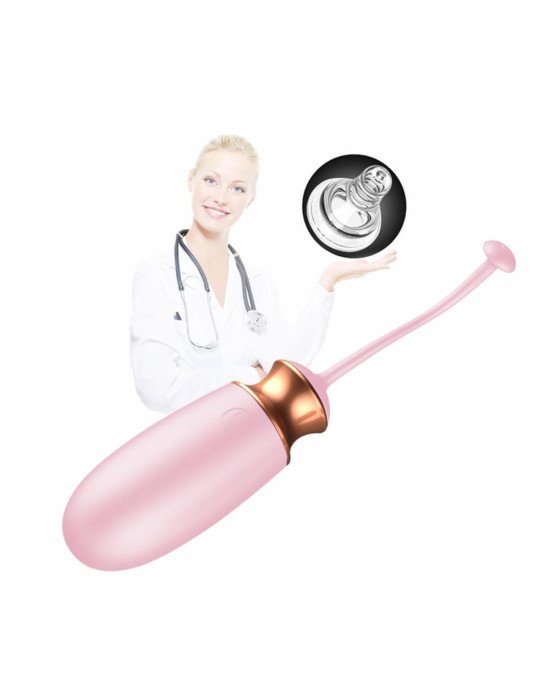 Віброяйце - Vibrating Silicone Love Egg Pink, USB, 10 Function, Heating, Voice Control Віброяйце - Vibrating Silicone Love Egg Pink, USB, 10 Function, Heating, Voice Control