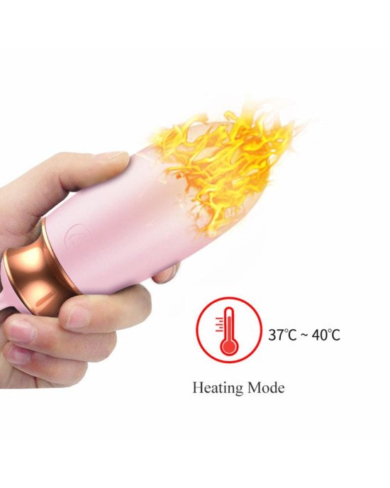 Віброяйце - Vibrating Silicone Love Egg Pink, USB, 10 Function, Heating, Voice Control Віброяйце - Vibrating Silicone Love Egg Pink, USB, 10 Function, Heating, Voice Control