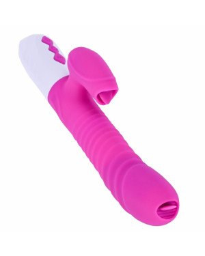 Вібратор - Silicone Vibrator USB 7 Function and Thrusting Function / Heating Purple