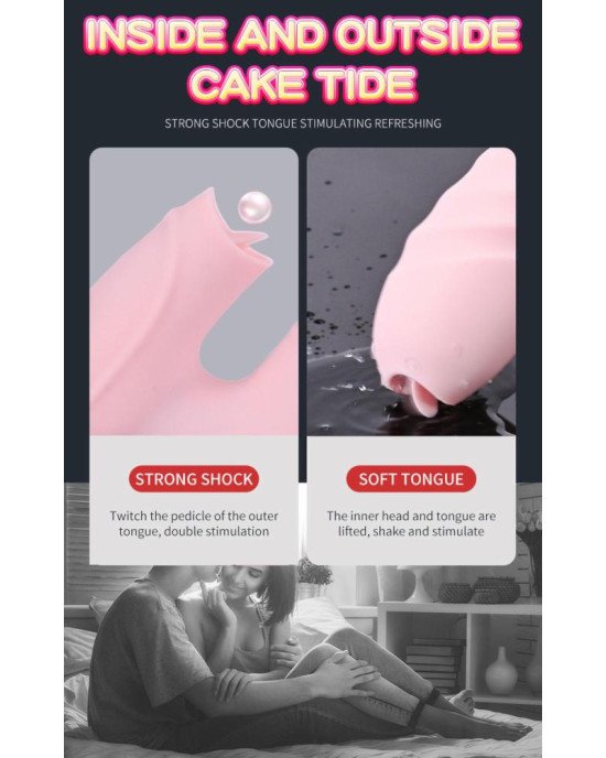 Вібратор - Silicone Vibrator USB 7 Function and Thrusting Function / Heating Pink Вібратор - Silicone Vibrator USB 7 Function and Thrusting Function / Heating Pink