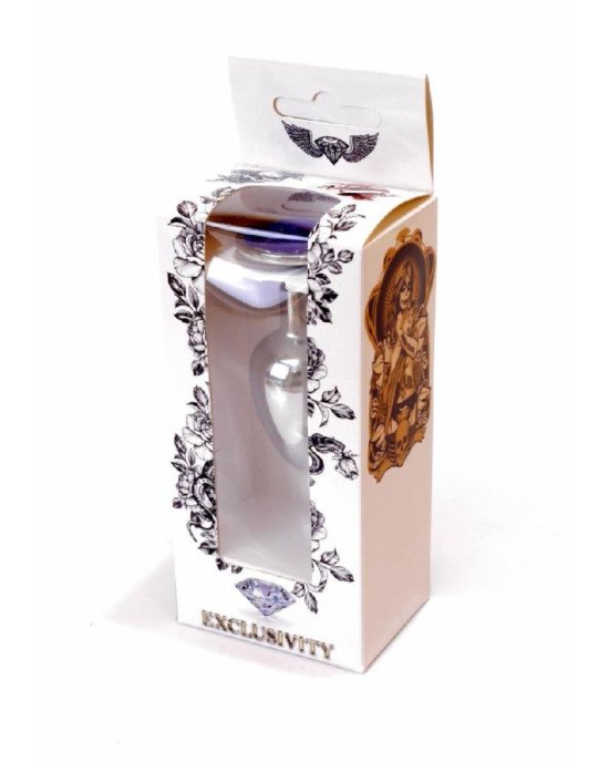 Анальна пробка - Jewellery Silver Plug Dark Blue Анальна пробка - Jewellery Silver Plug Dark Blue
