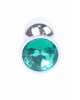 Анальна пробка - Jewellery Silver Plug Green