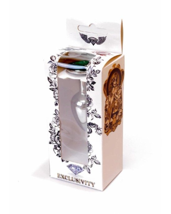 Анальна пробка - Jewellery Silver Plug Green