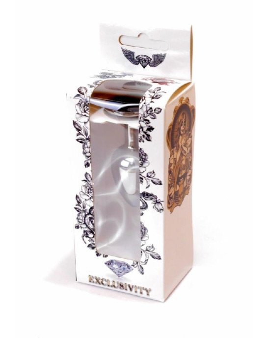 Анальна пробка - Jewellery Silver Plug Black