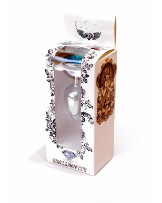 Анальна пробка - Jewellery Silver Plug Light Blue Анальна пробка - Jewellery Silver Plug Light Blue