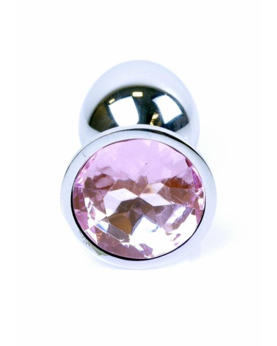 Анальна пробка - Jewellery Silver Plug Light Pink Анальна пробка - Jewellery Silver Plug Light Pink