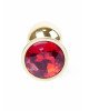 Анальна пробка - Jewellery Gold Plug Red