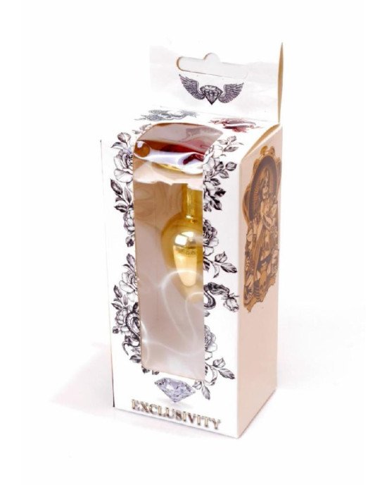 Анальна пробка - Jewellery Gold Plug Red