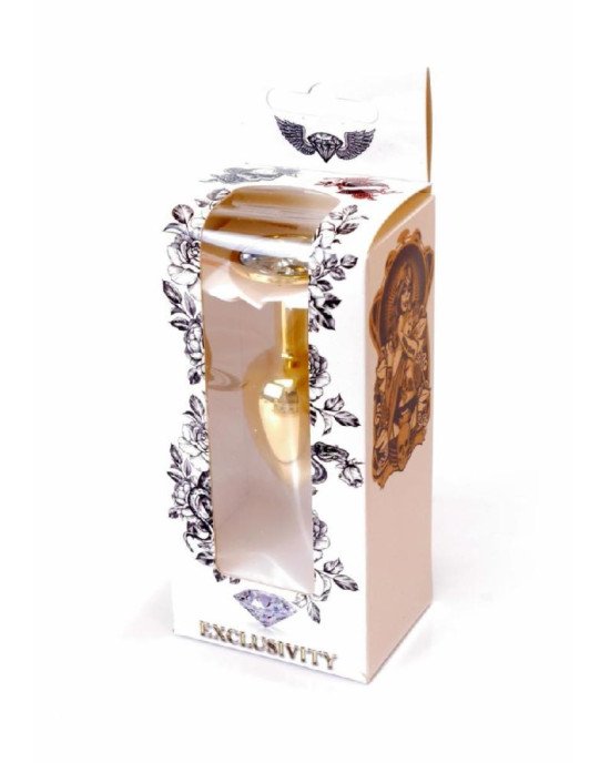 Анальна пробка - Jewellery Gold Plug Clear Анальна пробка - Jewellery Gold Plug Clear